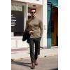 imageCOOFANDY Mens Slim Fit Turtleneck Sweater Casual Basic Knitted Long Sleeve Pullover SweaterKhaki