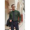 imageCOOFANDY Mens Stretch Dress Shirts Long Sleeve Button Down Shirt Regular Fit Formal Business ShirtsDeep Green