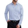 imageCOOFANDY Mens Stretch Dress Shirts Long Sleeve Button Down Shirt Wrinkle Free Formal Business ShirtsBlue Stripes