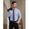 imageCOOFANDY Mens Stretch Dress Shirts Long Sleeve Button Down Shirt Wrinkle Free Formal Business ShirtsBlue Stripes