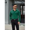 imageCOOFANDY Mens Stretch Dress Shirts Long Sleeve Button Down Shirt Wrinkle Free Formal Business ShirtsGreen