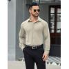 imageCOOFANDY Mens Stretch Dress Shirts Long Sleeve Button Down Shirt Wrinkle Free Formal Business ShirtsKhaki