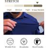 imageCOOFANDY Mens Stretch Dress Shirts Long Sleeve Button Down Shirt Wrinkle Free Formal Business ShirtsNavy Blue