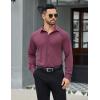 imageCOOFANDY Mens Stretch Dress Shirts Long Sleeve Button Down Shirt Wrinkle Free Formal Business ShirtsPurple