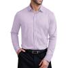 imageCOOFANDY Mens Stretch Dress Shirts Long Sleeve Button Down Shirt Wrinkle Free Formal Business ShirtsPurple Stripes