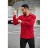imageCOOFANDY Mens Stretch Dress Shirts Long Sleeve Button Down Shirt Wrinkle Free Formal Business ShirtsRed