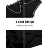 imageCOOFANDY Mens Sweater Vest V Neck Sleeveless Sweater Slim Fit Casual Knitted Pullover SweaterBlack and White Stripe