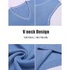 imageCOOFANDY Mens Sweater Vest V Neck Sleeveless Sweater Slim Fit Casual Knitted Pullover SweaterBlue and White Stripe