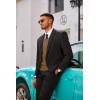 imageCOOFANDY Mens Sweater Vest V Neck Sleeveless Sweater Slim Fit Casual Knitted Pullover SweaterKhaki