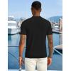 imageCOOFANDY Mens Textured Knit Polo Shirts Zipper Polo Shirts Short Sleeve Casual Lightweight Golf ShirtBlack