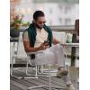 imageCOOFANDY Mens Textured Knit Polo Shirts Zipper Polo Shirts Short Sleeve Casual Lightweight Golf ShirtKhaki