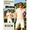 imageCOOFANDY Mens Textured Knit Polo Shirts Zipper Polo Shirts Short Sleeve Casual Lightweight Golf ShirtPink