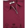 imageCOOFANDY Mens Textured Knit Polo Shirts Zipper Polo Shirts Short Sleeve Casual Lightweight Golf ShirtWine Red