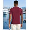 imageCOOFANDY Mens Textured Knit Polo Shirts Zipper Polo Shirts Short Sleeve Casual Lightweight Golf ShirtWine Red