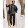 imageCOOFANDY Mens Turtleneck Shirt Long Sleeve Pullover Sweater Slim Fit Lightweight Thermal Undershirt TopsArmy Green