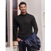imageCOOFANDY Mens Turtleneck Shirt Long Sleeve Pullover Sweater Slim Fit Lightweight Thermal Undershirt TopsBlack