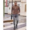 imageCOOFANDY Mens Turtleneck Shirt Long Sleeve Pullover Sweater Slim Fit Lightweight Thermal Undershirt TopsBrown