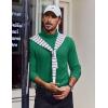 imageCOOFANDY Mens Turtleneck Shirt Long Sleeve Pullover Sweater Slim Fit Lightweight Thermal Undershirt TopsGreen