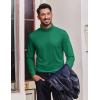 imageCOOFANDY Mens Turtleneck Shirt Long Sleeve Pullover Sweater Slim Fit Lightweight Thermal Undershirt TopsGreen