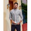 imageCOOFANDY Mens Turtleneck Shirt Long Sleeve Pullover Sweater Slim Fit Lightweight Thermal Undershirt TopsLight Grey