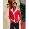 imageCOOFANDY Mens Turtleneck Shirt Long Sleeve Pullover Sweater Slim Fit Lightweight Thermal Undershirt TopsRed