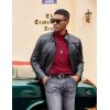 imageCOOFANDY Mens Turtleneck Shirt Long Sleeve Pullover Sweater Slim Fit Lightweight Thermal Undershirt TopsWine Red