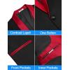 imageCOOFANDY Mens Tuxedo Jacket One Button Dress Suit Blazer Jacket for Wedding Dinner Prom PartyBlack Red
