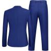 imageCOOFANDY Mens Tuxedo Suit Set Slim Fit 2 Piece One Button Blazer Jacket Pants for WeddingDinnerPromBlue