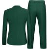 imageCOOFANDY Mens Tuxedo Suit Set Slim Fit 2 Piece One Button Blazer Jacket Pants for WeddingDinnerPromGreen