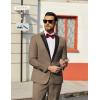 imageCOOFANDY Mens Tuxedo Suit Set Slim Fit 2 Piece One Button Blazer Jacket Pants for WeddingDinnerPromKhaki