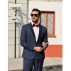 imageCOOFANDY Mens Tuxedo Suit Set Slim Fit 2 Piece One Button Blazer Jacket Pants for WeddingDinnerPromNavy Blue