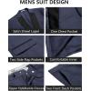 imageCOOFANDY Mens Tuxedo Suit Set Slim Fit 2 Piece One Button Blazer Jacket Pants for WeddingDinnerPromNavy Blue