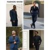 imageCOOFANDY Mens Tuxedo Suit Set Slim Fit 2 Piece One Button Blazer Jacket Pants for WeddingDinnerPromNavy Blue