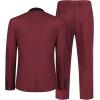 imageCOOFANDY Mens Wedding Suits 2 Piece Tuxedo Jacket One Button Peak Lapel Suit Jacket Dress Pants for DinnerPromParty Wine Red