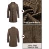 imageCOOFANDY Mens Wool Blend Coat Winter Trench Coats Notched Lapel Collar Single Breasted Overcoat Classic Peacoat With PocketsBrown Plaid