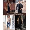 imageCOOFANDY Mens Wool Blend Coat Winter Trench Coats Notched Lapel Collar Single Breasted Overcoat Classic Peacoat With PocketsDark Grey