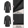 imageCOOFANDY Mens Wool Blend Coat Winter Trench Coats Notched Lapel Collar Single Breasted Overcoat Classic Peacoat With PocketsDark Grey