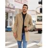 imageCOOFANDY Mens Wool Blend Coat Winter Trench Coats Notched Lapel Collar Single Breasted Overcoat Classic Peacoat With PocketsKhaki
