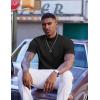 imageCOOFANDY Mock Turtleneck for Men Short Sleeve Casual Stylish Basic Top Stretch Sweater SkinFriendly MaterialBlack