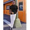 imageCOOFANDY Mock Turtleneck for Men Short Sleeve Casual Stylish Basic Top Stretch Sweater SkinFriendly MaterialBlack