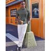 imageCOOFANDY Mock Turtleneck for Men Short Sleeve Casual Stylish Basic Top Stretch Sweater SkinFriendly MaterialDark Gray