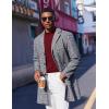 imageCOOFANDY Mock Turtleneck for Men Short Sleeve Casual Stylish Basic Top Stretch Sweater SkinFriendly MaterialWine Red