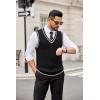 imageCOOFANDY Sweater Vest for Men Regular Fit V Neck Sleeveless Knitted Pullovers SweaterBlack