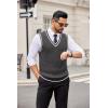 imageCOOFANDY Sweater Vest for Men Regular Fit V Neck Sleeveless Knitted Pullovers SweaterDark Grey