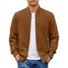 imageCOOFANDY Men Bomber Jacket Lightweight Casual Windbreaker Zip Up Coat Fashion Stylish Fall Jackets with PocketBrown