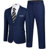 imageCOOFANDY Mens 2 Piece Wedding Suit Slim Fit Dress Suits 2 Button Blazer Jacket Pant for Business Dinner Party Prom