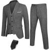 imageCOOFANDY Mens 3 Piece Slim Fit Suits One Button Blazer Vest Suit Pants with Tie