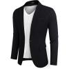 imageCOOFANDY Mens Casual Blazer Suit Jackets Slim Fit One Button Business Sport Coats2  Dark Black