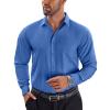 imageCOOFANDY Mens Dress Shirts Long Sleeve Button Up Shirts Formal Business ShirtBlue