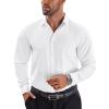imageCOOFANDY Mens Dress Shirts Long Sleeve Button Up Shirts Formal Business ShirtWhite